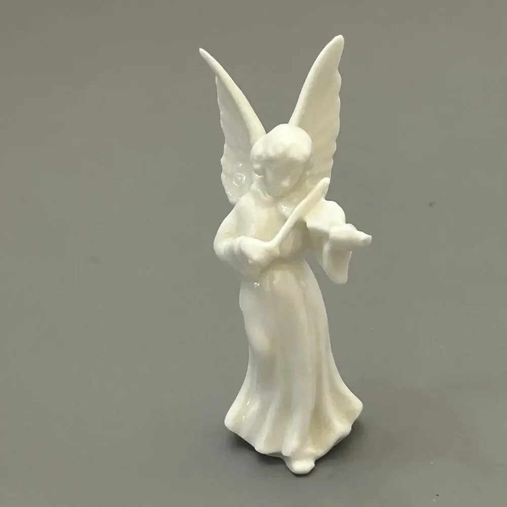 3 Vintage Mini Japan Bone China Christmas Music Playing Angel Figure 2.5” “READ”